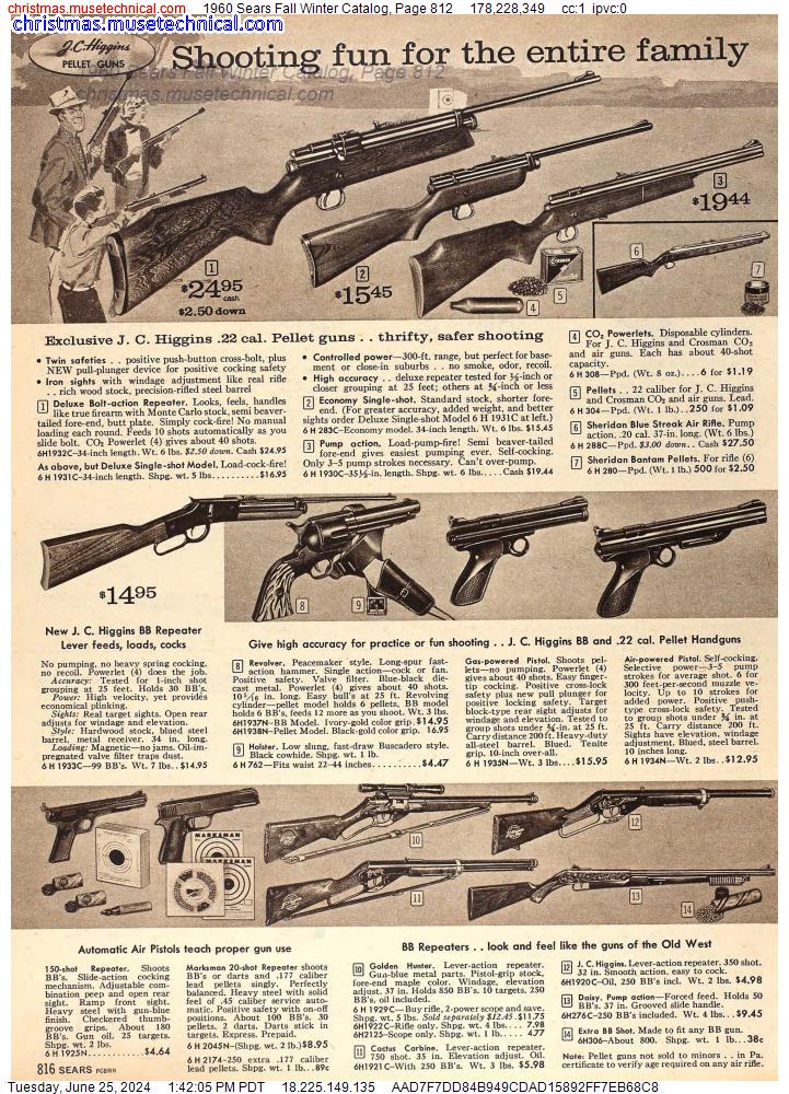1960 Sears Fall Winter Catalog, Page 812