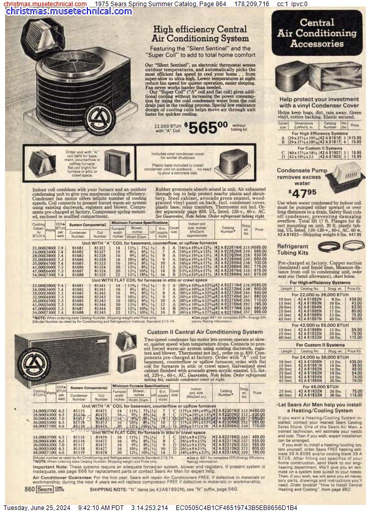 1975 Sears Spring Summer Catalog, Page 864