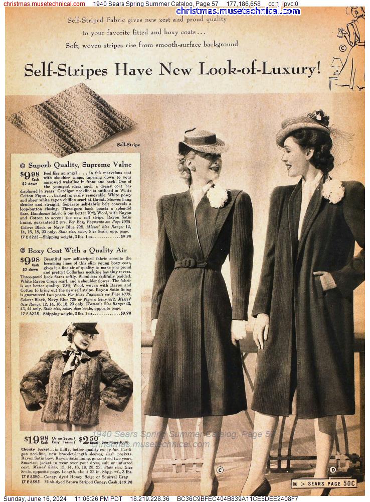 1940 Sears Spring Summer Catalog, Page 57