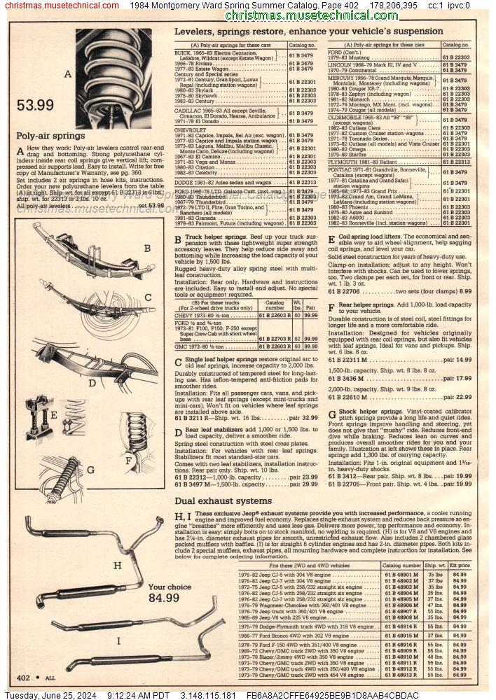 1984 Montgomery Ward Spring Summer Catalog, Page 402