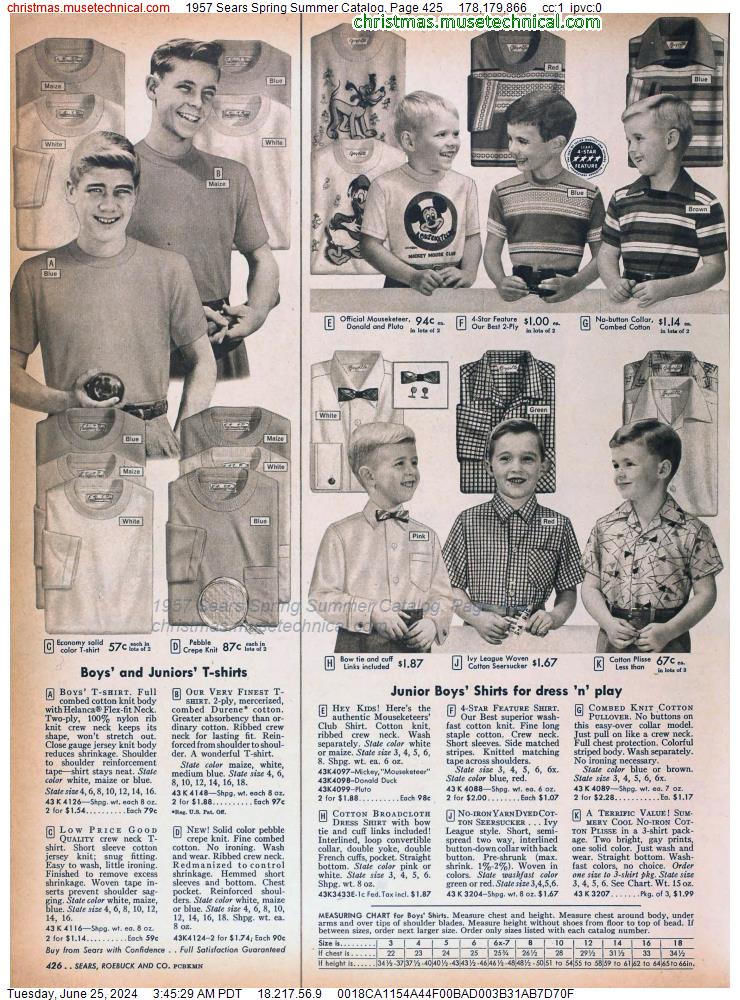 1957 Sears Spring Summer Catalog, Page 425