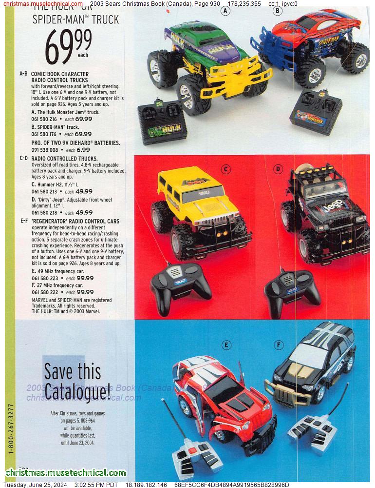 2003 Sears Christmas Book (Canada), Page 930
