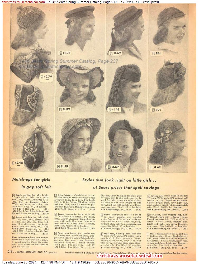 1946 Sears Spring Summer Catalog, Page 237
