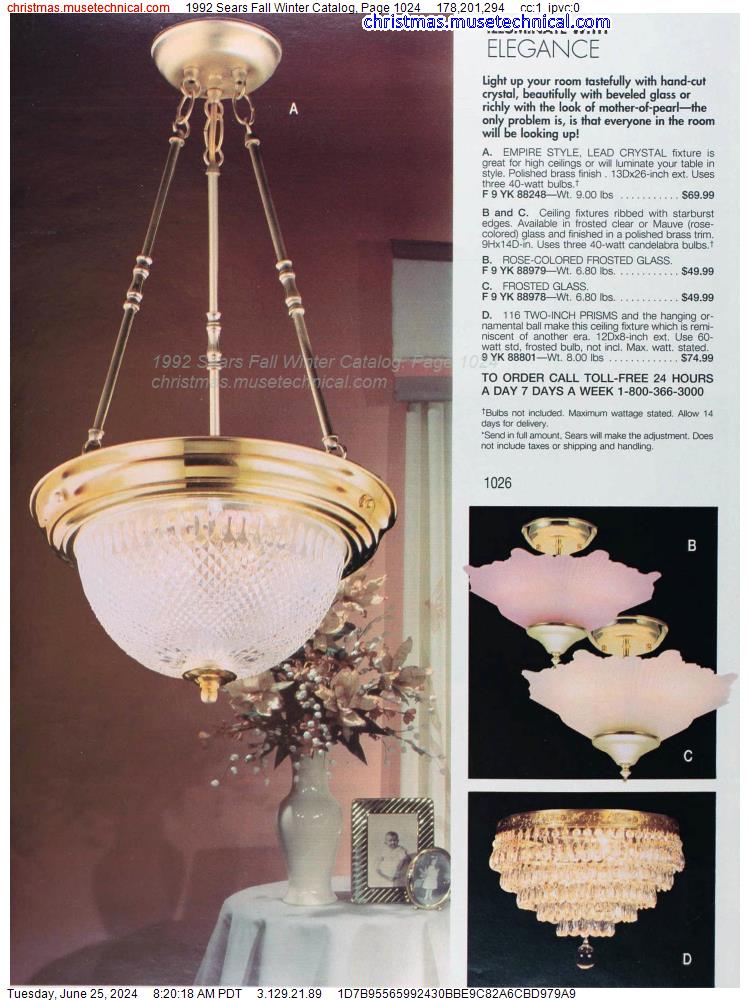 1992 Sears Fall Winter Catalog, Page 1024