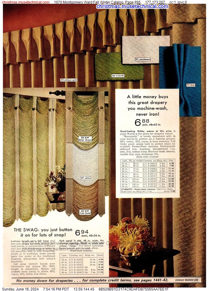 1970 Montgomery Ward Fall Winter Catalog, Page 895