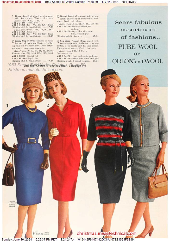1963 Sears Fall Winter Catalog, Page 80