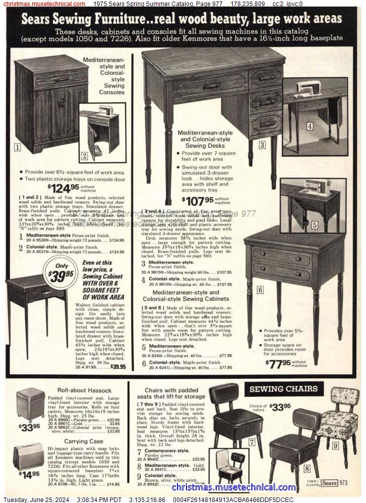1975 Sears Spring Summer Catalog, Page 977