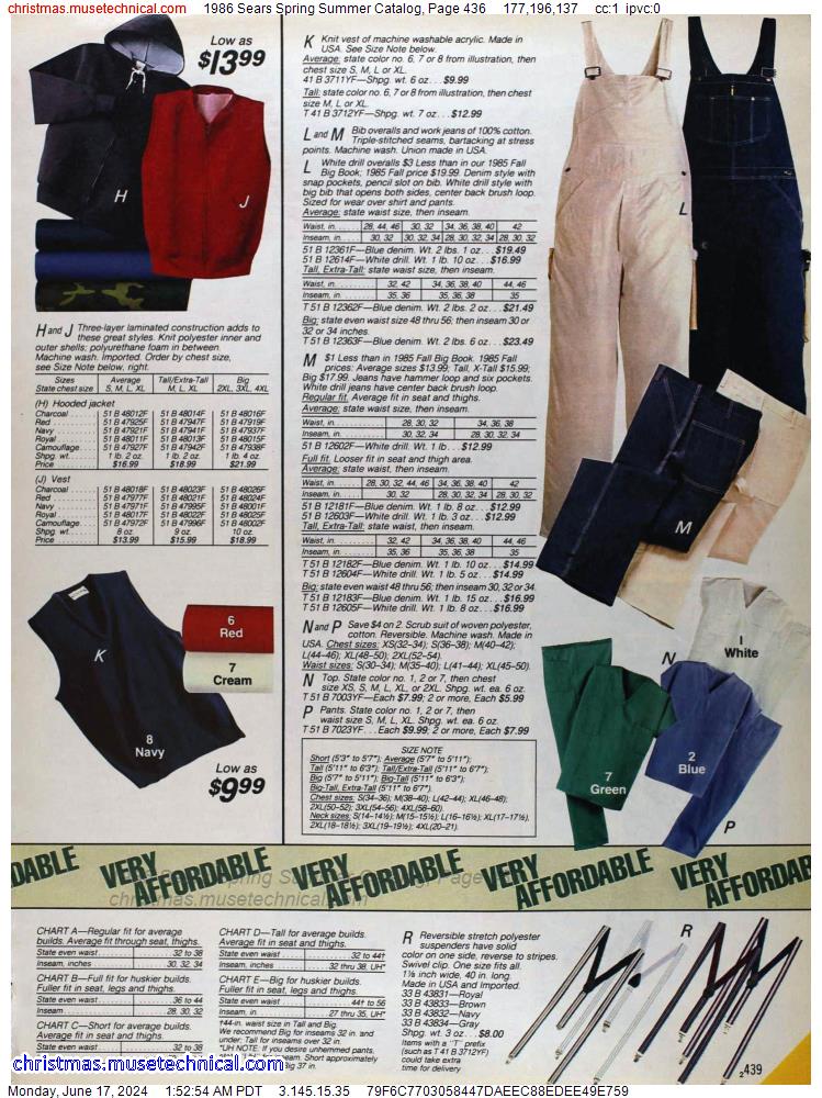 1986 Sears Spring Summer Catalog, Page 436