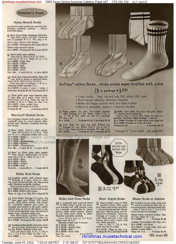 1965 Sears Spring Summer Catalog, Page 487