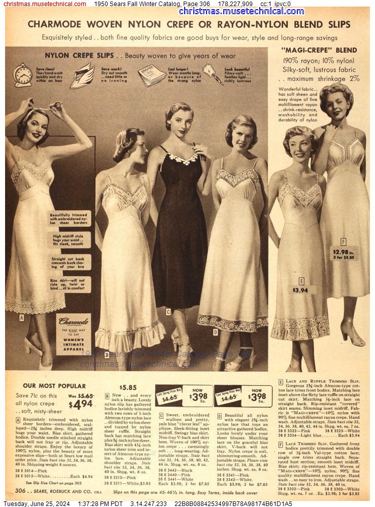 1950 Sears Fall Winter Catalog, Page 306