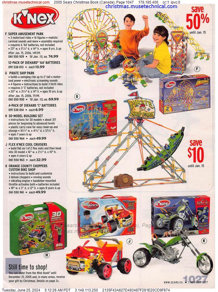 2005 Sears Christmas Book (Canada), Page 1047