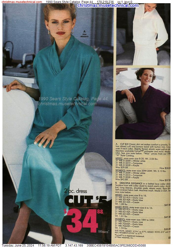 1990 Sears Style Catalog, Page 44