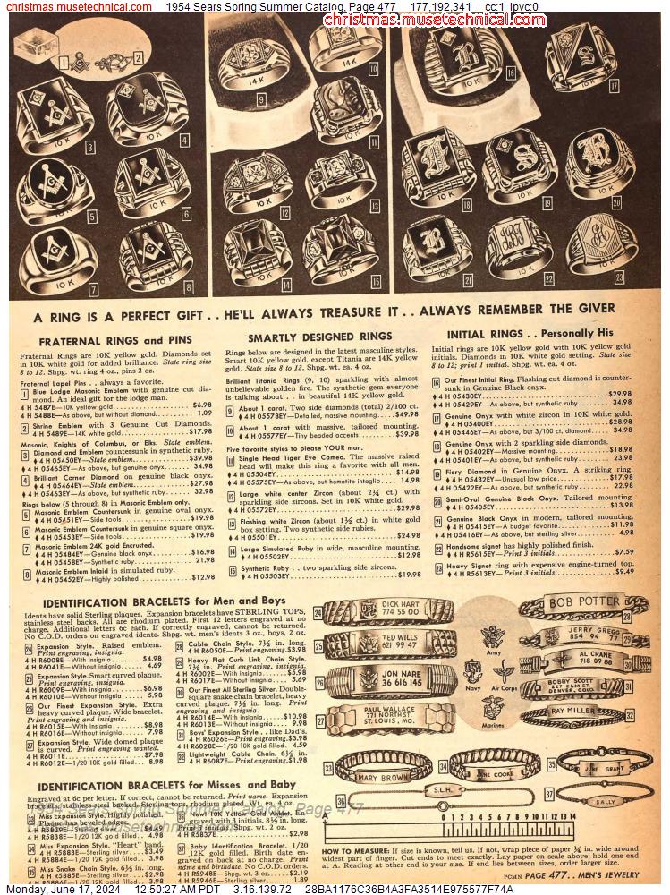1954 Sears Spring Summer Catalog, Page 477