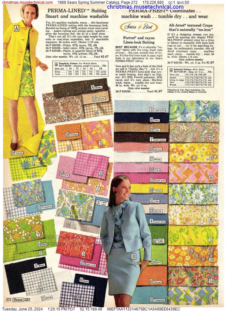 1968 Sears Spring Summer Catalog, Page 272