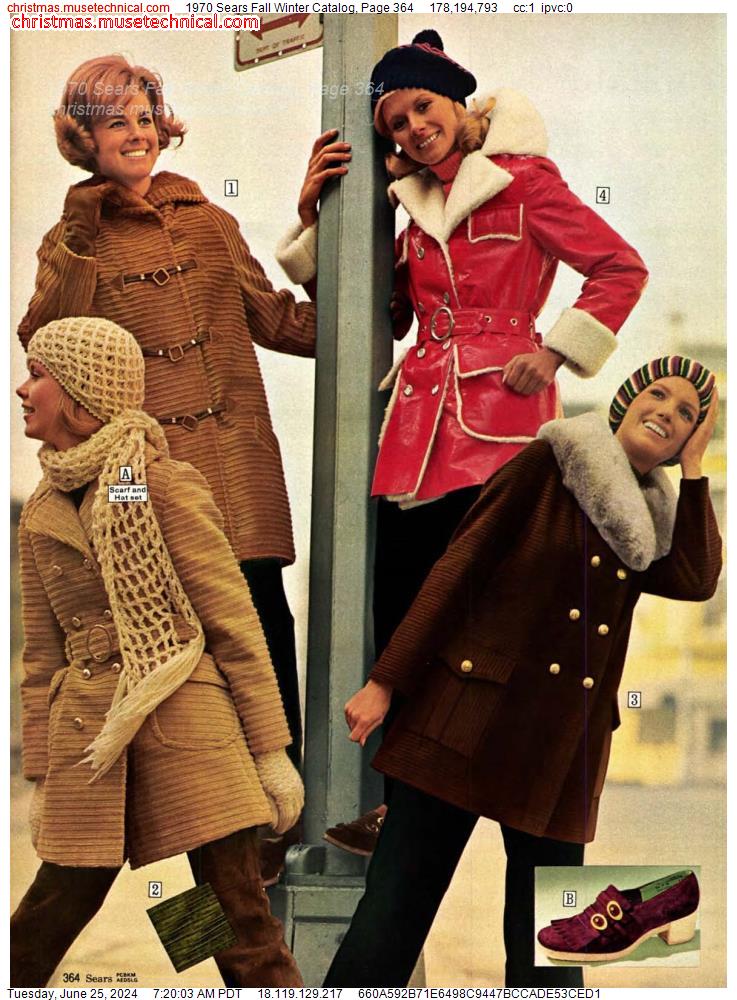 1970 Sears Fall Winter Catalog, Page 364