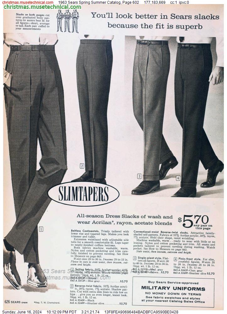 1963 Sears Spring Summer Catalog, Page 602