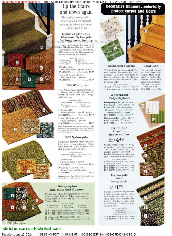 1969 Sears Spring Summer Catalog, Page 1364