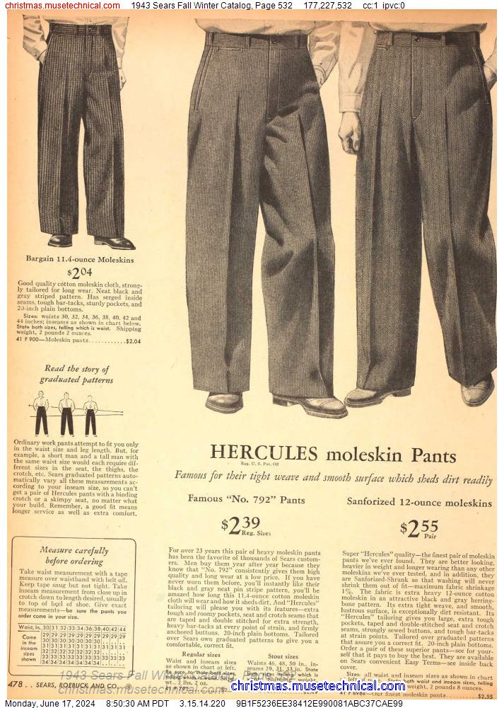 1943 Sears Fall Winter Catalog, Page 532