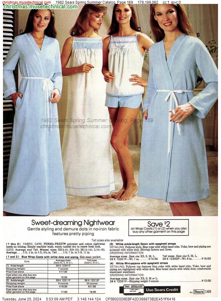 1982 Sears Spring Summer Catalog, Page 169