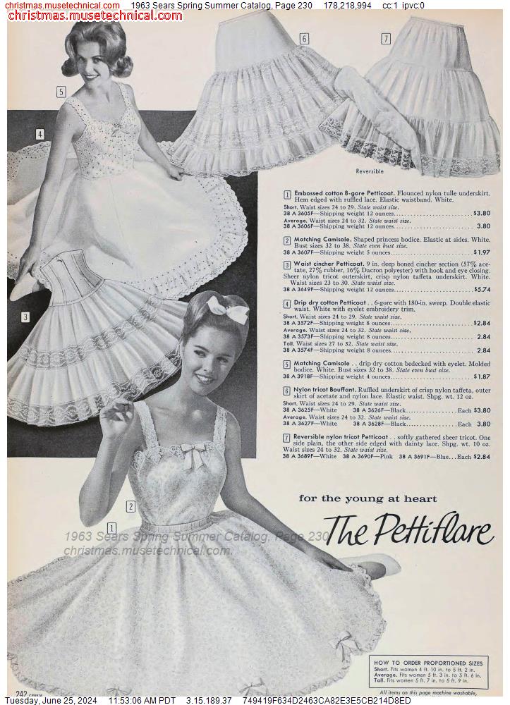 1963 Sears Spring Summer Catalog, Page 230