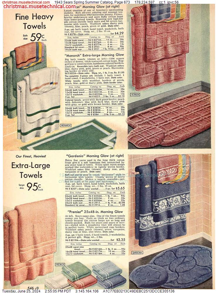 1943 Sears Spring Summer Catalog, Page 673