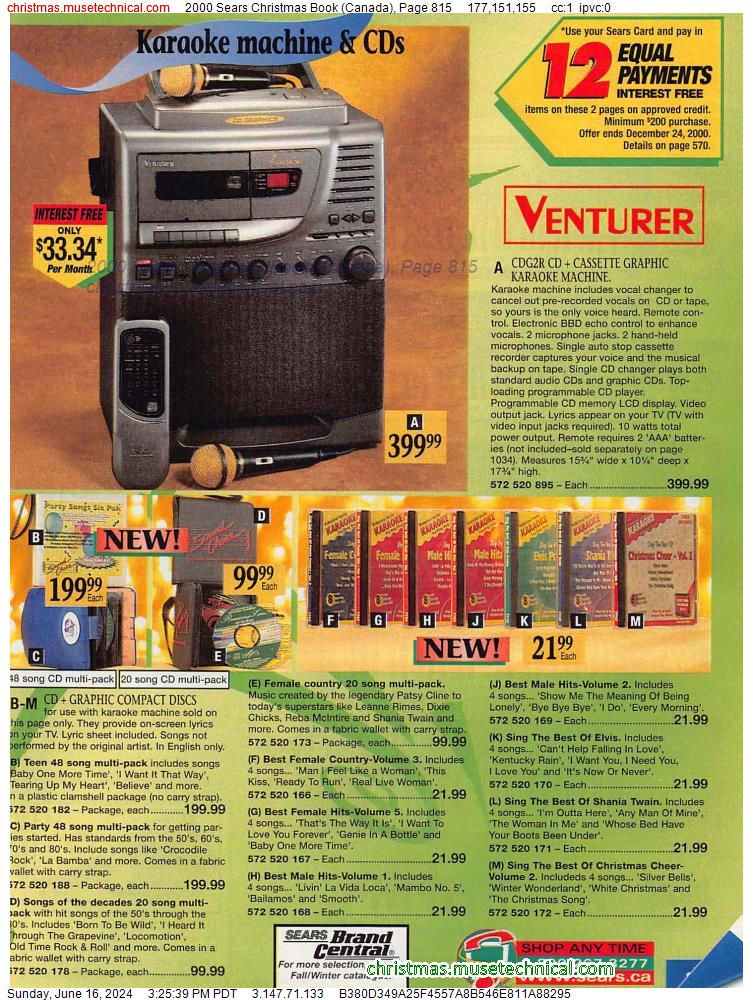 2000 Sears Christmas Book (Canada), Page 815