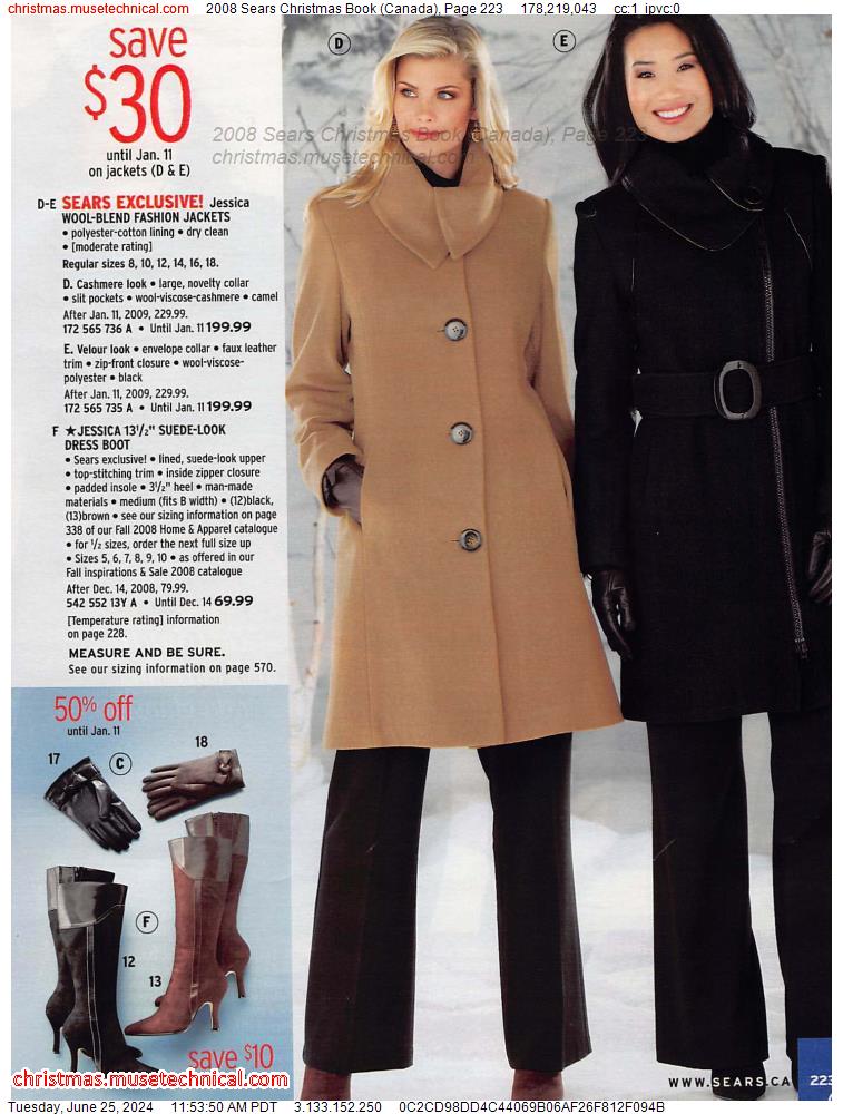 2008 Sears Christmas Book (Canada), Page 223