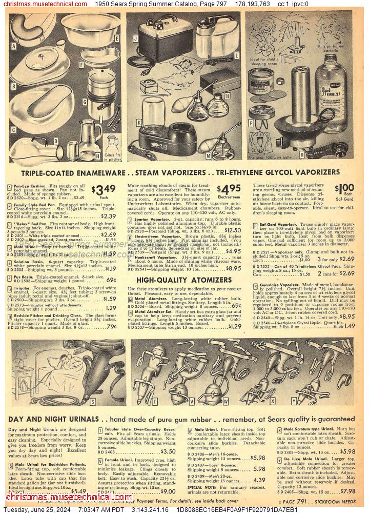 1950 Sears Spring Summer Catalog, Page 797