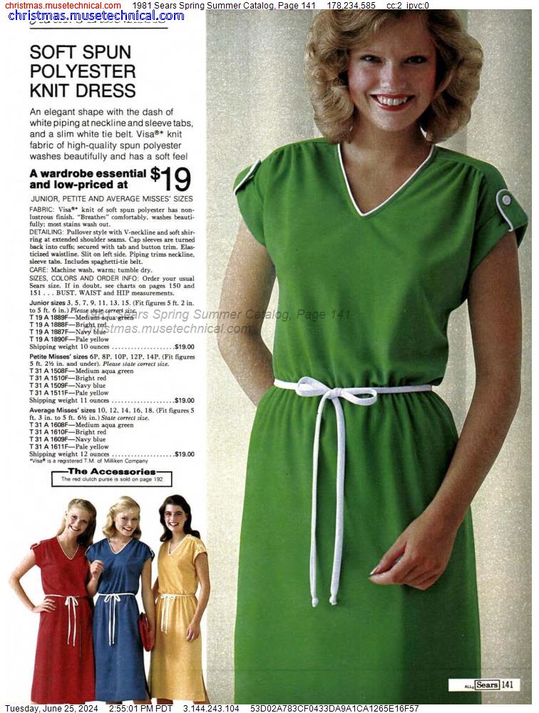 1981 Sears Spring Summer Catalog, Page 141