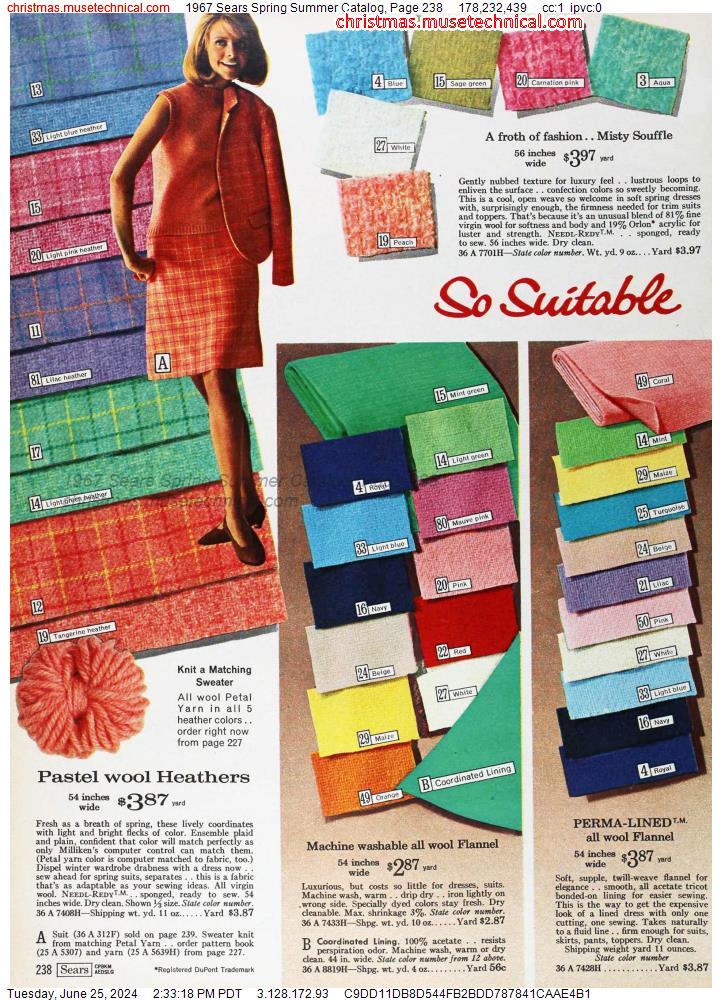 1967 Sears Spring Summer Catalog, Page 238
