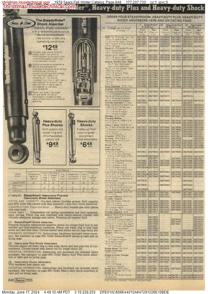 1979 Sears Fall Winter Catalog, Page 848