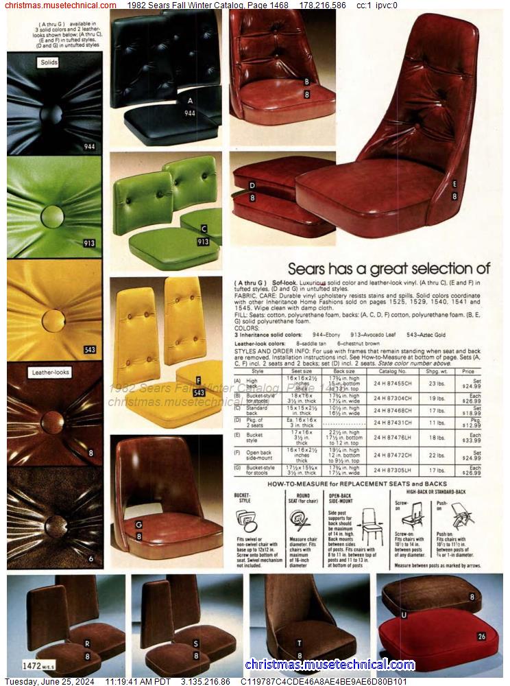 1982 Sears Fall Winter Catalog, Page 1468