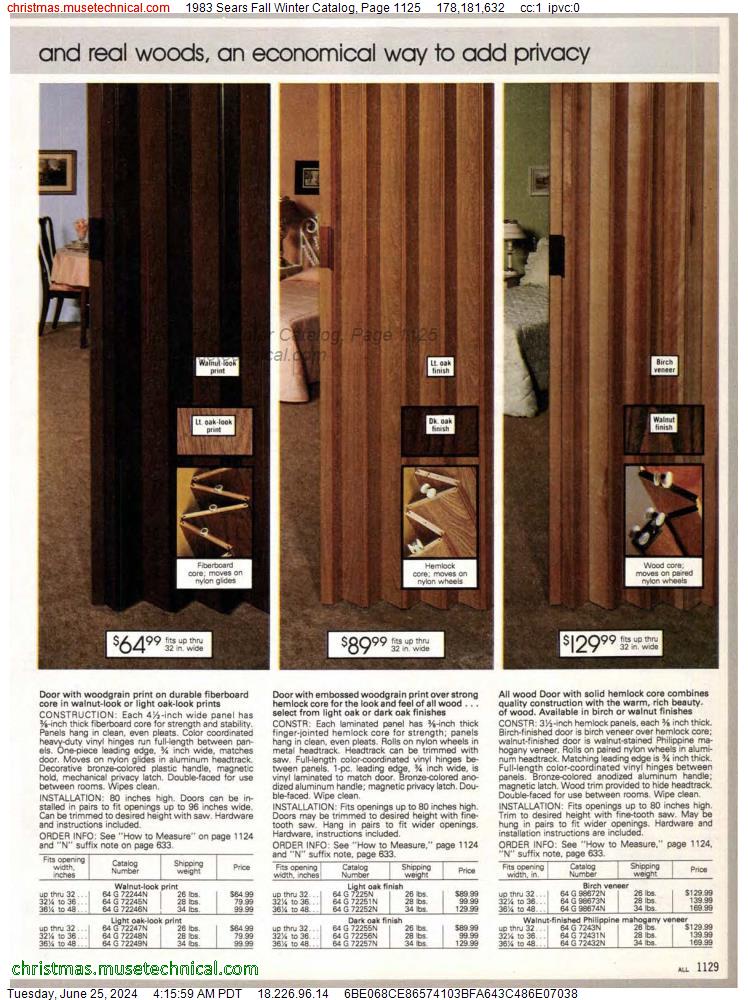 1983 Sears Fall Winter Catalog, Page 1125