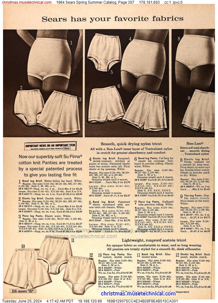 1964 Sears Spring Summer Catalog, Page 307