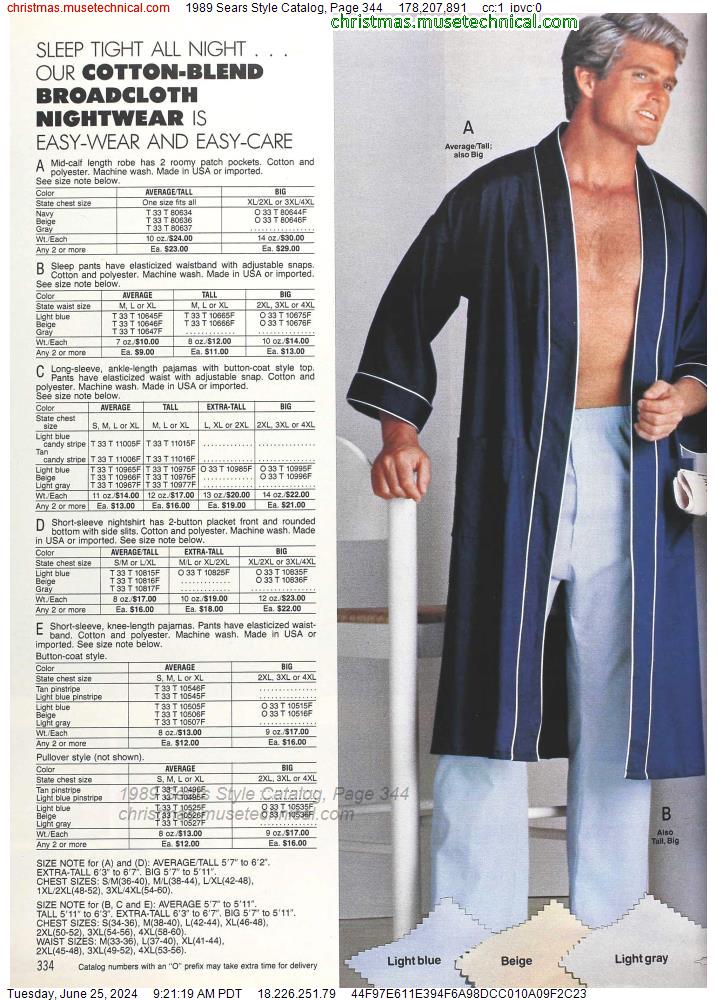 1989 Sears Style Catalog, Page 344