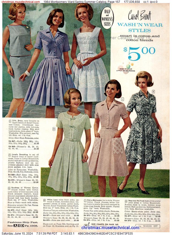 1964 Montgomery Ward Spring Summer Catalog, Page 157