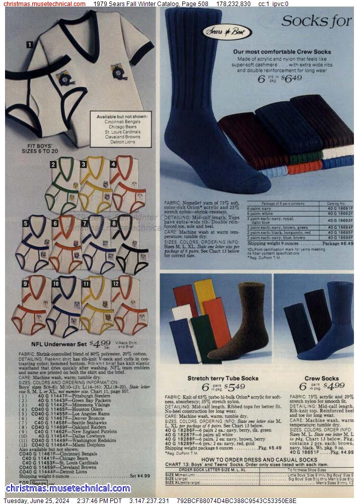 1979 Sears Fall Winter Catalog, Page 508