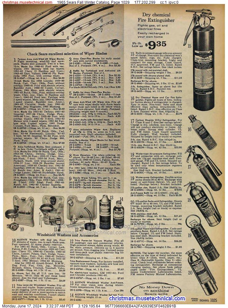 1965 Sears Fall Winter Catalog, Page 1029