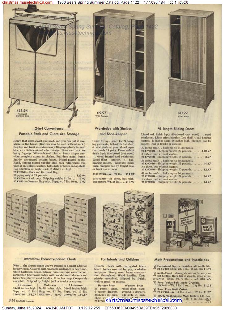 1960 Sears Spring Summer Catalog, Page 1422