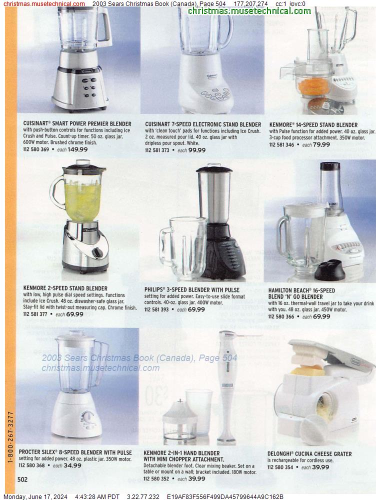 2003 Sears Christmas Book (Canada), Page 504