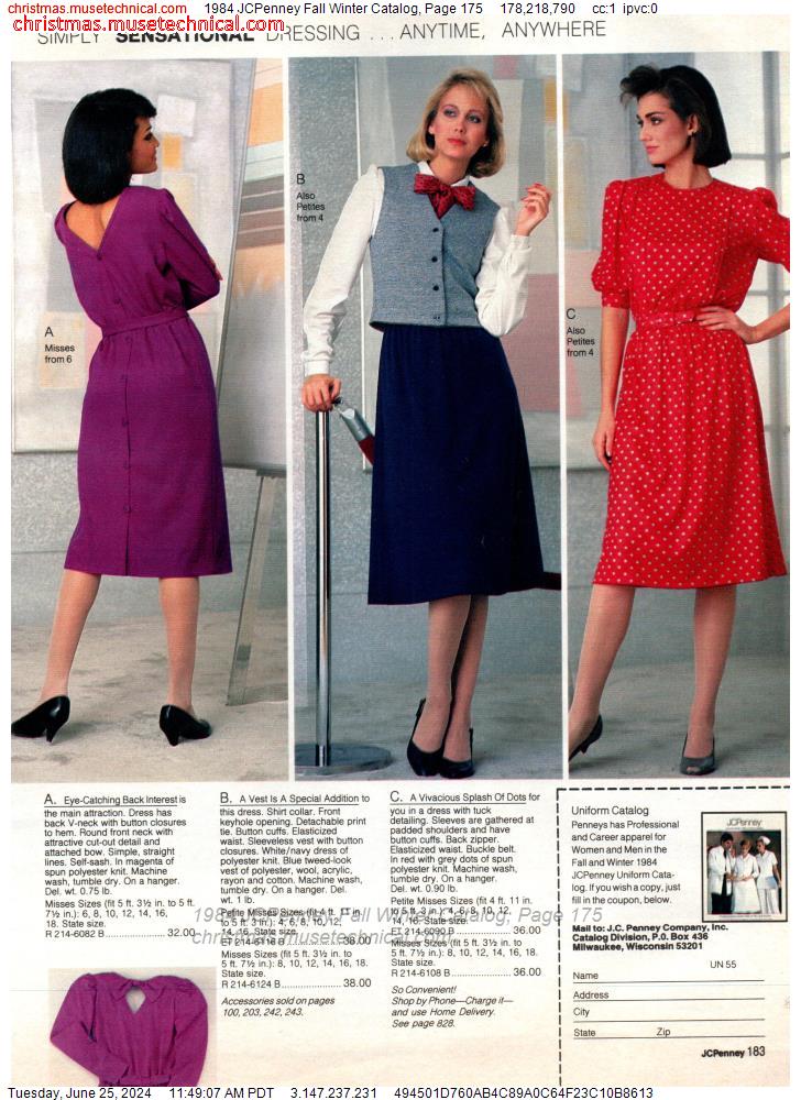 1984 JCPenney Fall Winter Catalog, Page 175