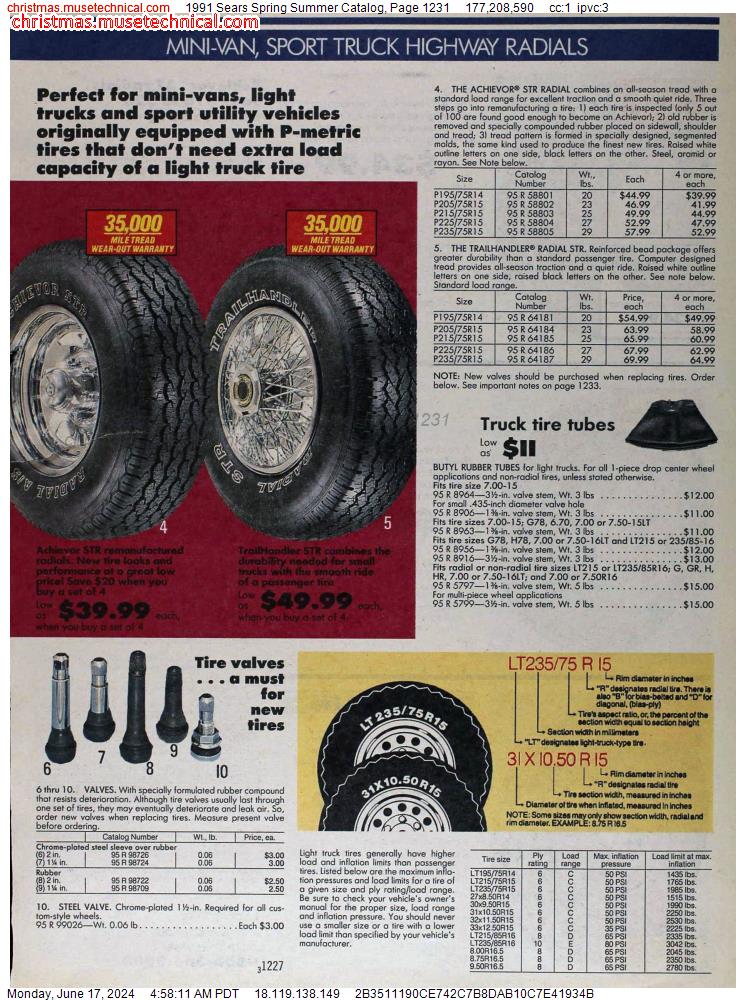 1991 Sears Spring Summer Catalog, Page 1231