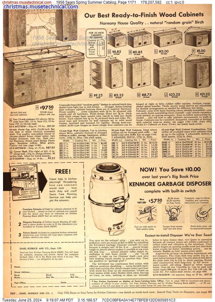 1956 Sears Spring Summer Catalog, Page 1171