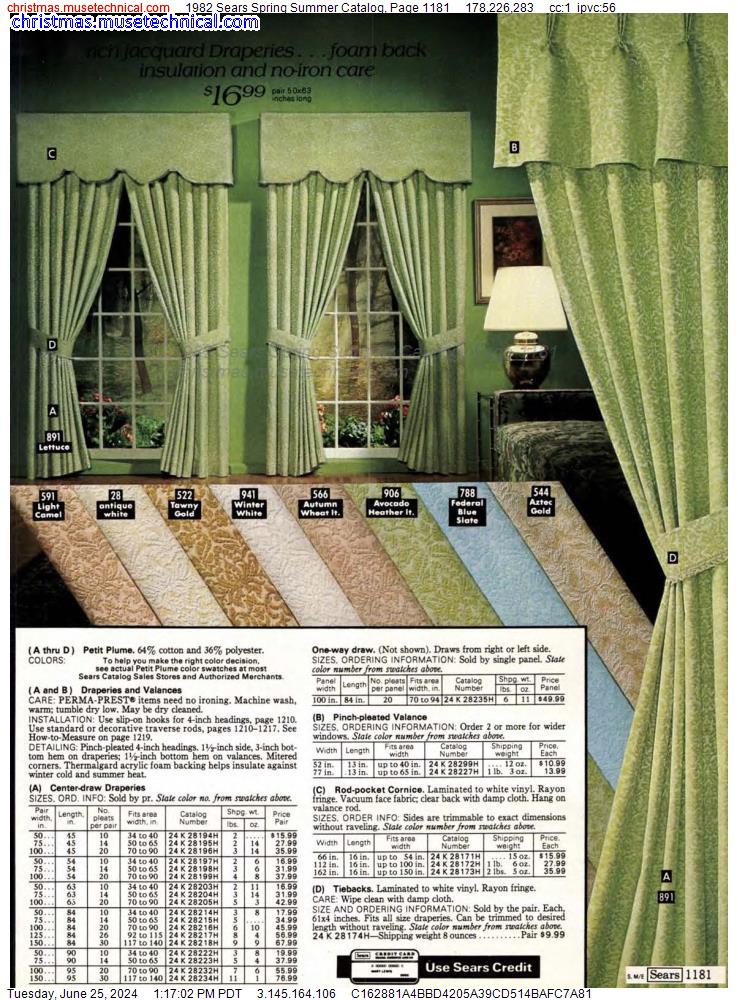 1982 Sears Spring Summer Catalog, Page 1181