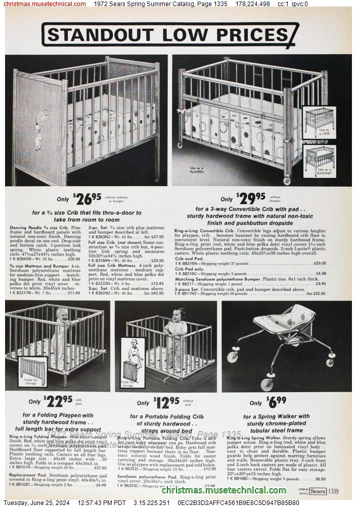 1972 Sears Spring Summer Catalog, Page 1335