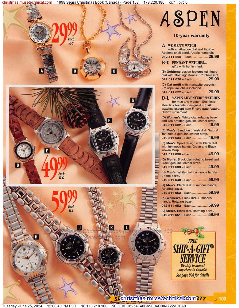 1998 Sears Christmas Book (Canada), Page 103