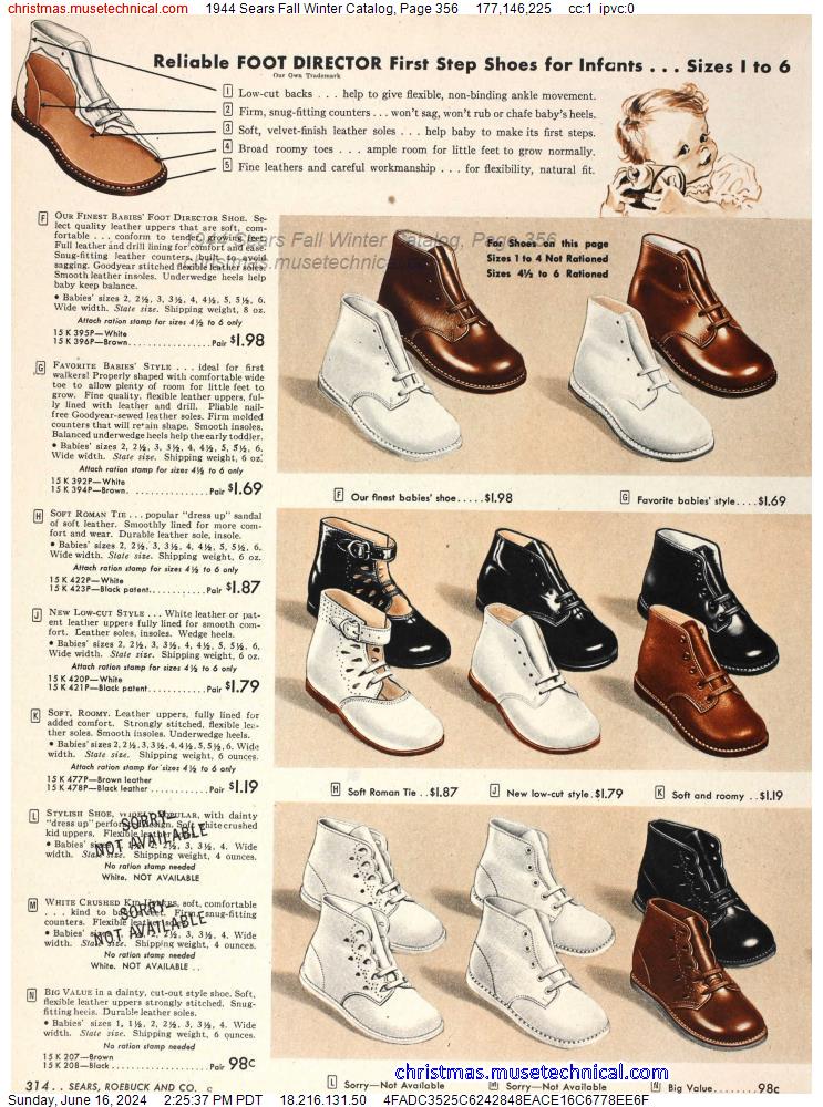 1944 Sears Fall Winter Catalog, Page 356