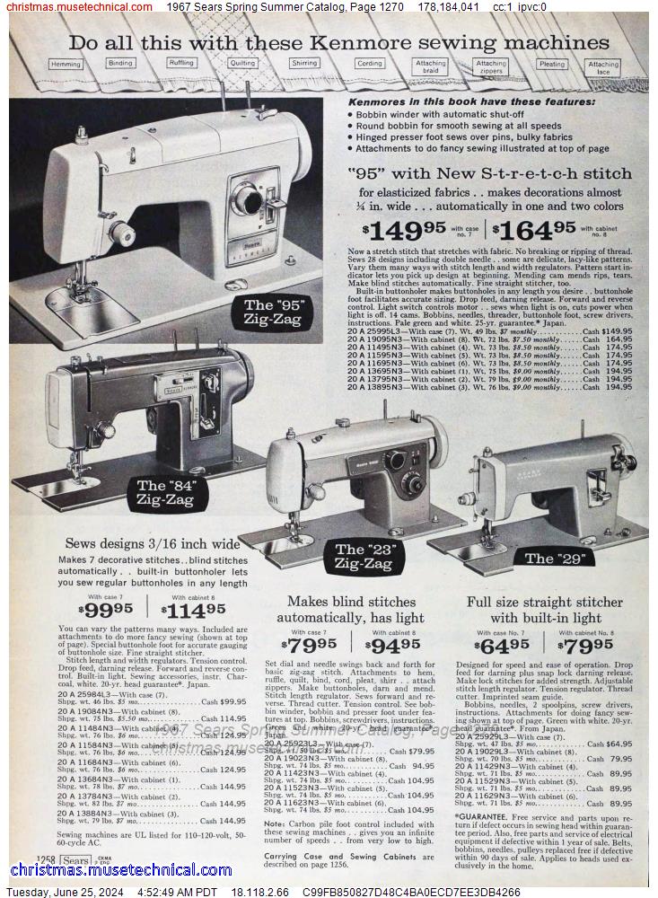 1967 Sears Spring Summer Catalog, Page 1270