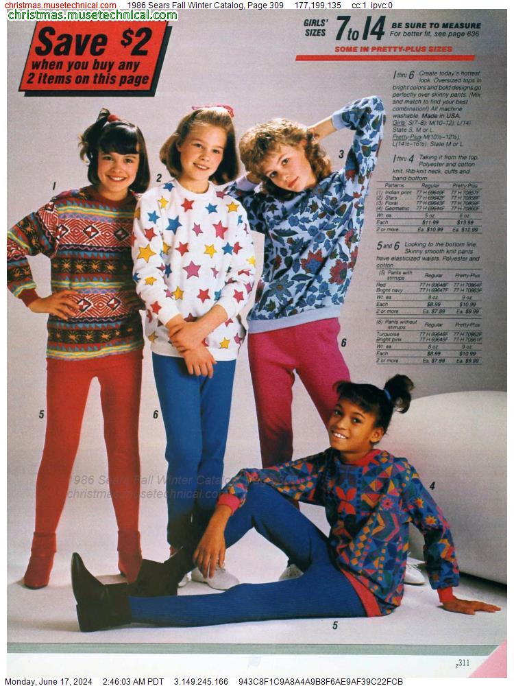 1986 Sears Fall Winter Catalog, Page 309