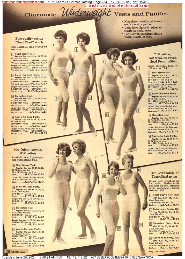 1962 Sears Fall Winter Catalog, Page 264